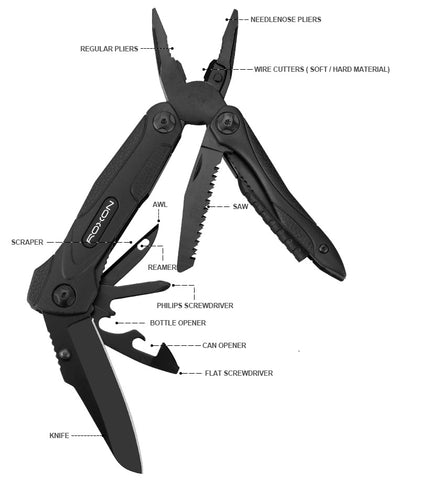 Survival back clip multitool